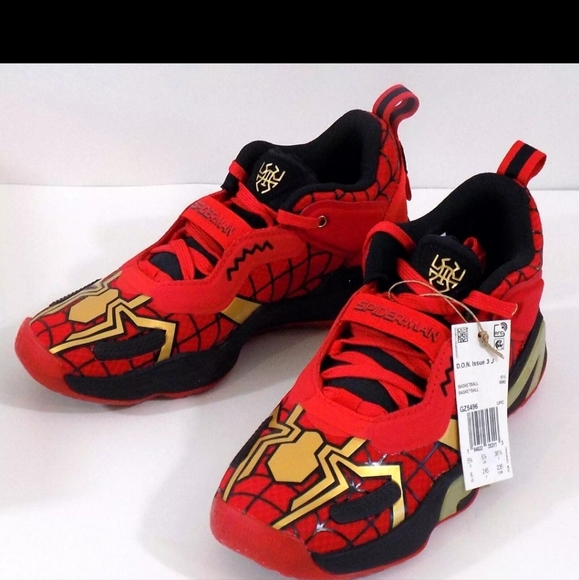NEW sz 6 Adidas D.O.N. Boys #3 x Marvel Low Spider-Man Basketball Sneakers Shoe - Picture 3 of 5